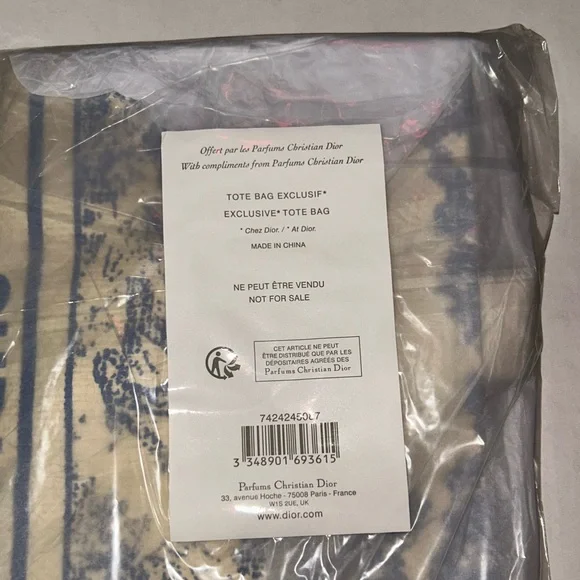 Christian Dior GWP Blue Dioriviera Straw Tote Bag - Picture 11 of 11